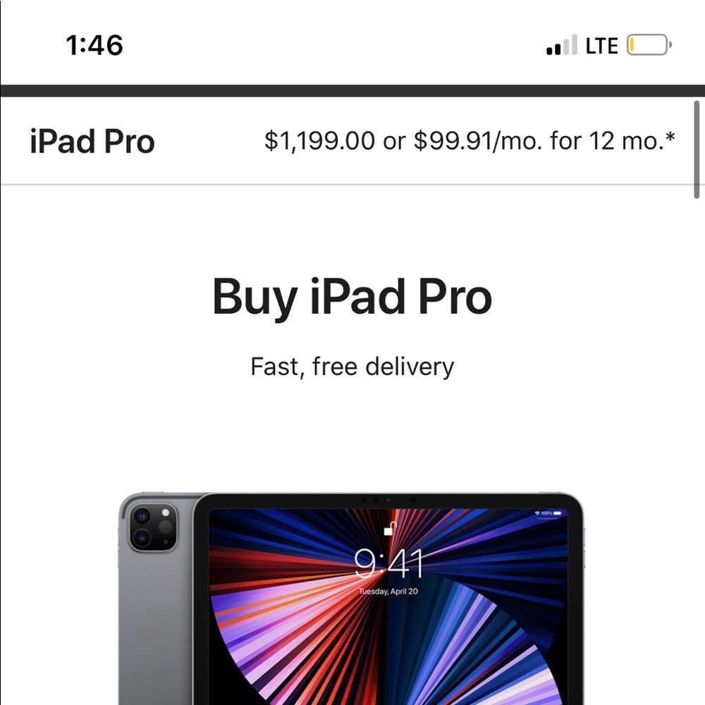 iPad Pro 4th generation 256GB space gray